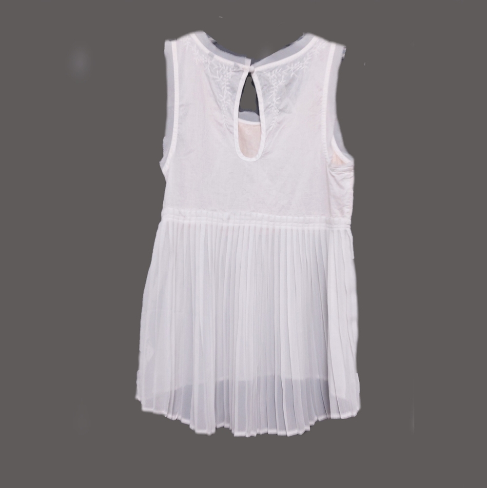 American Eagle Outfitters Wmns S Boho Embroidered Baby Doll Accordion Top - Picture 3 of 3